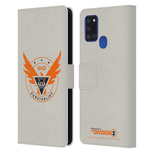 Tom Clancy's The Division 2 Logo Art Survivalist Leather Book Wallet Case Cover For Samsung Galaxy A21s (2020)