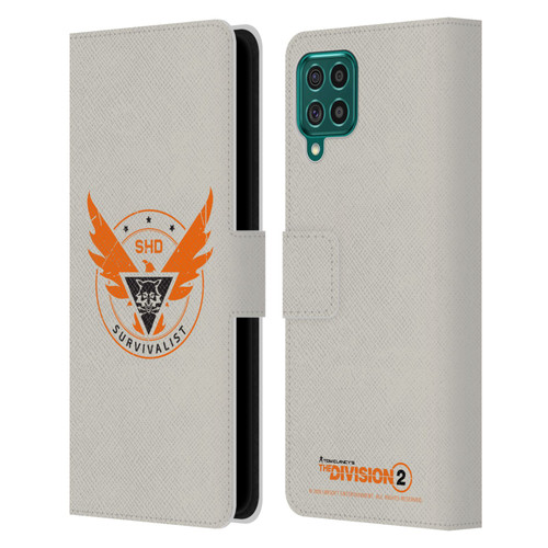 Tom Clancy's The Division 2 Logo Art Survivalist Leather Book Wallet Case Cover For Samsung Galaxy F62 (2021)
