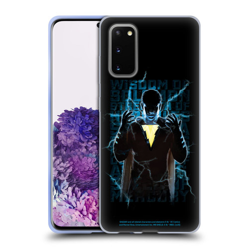 Shazam! 2019 Movie Character Art Lightning Typography Soft Gel Case for Samsung Galaxy S20 / S20 5G