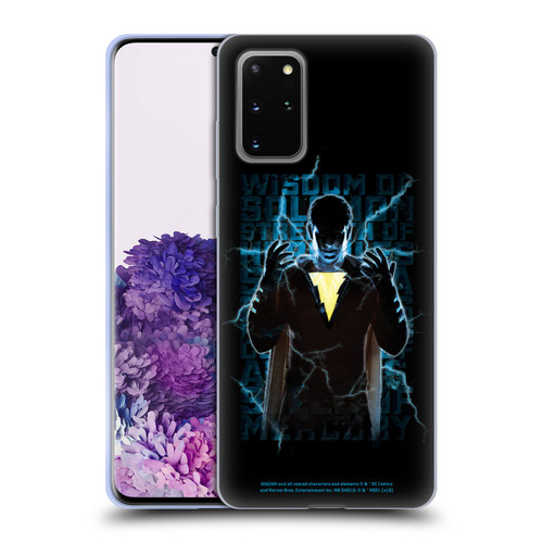 Shazam! 2019 Movie Character Art Lightning Typography Soft Gel Case for Samsung Galaxy S20+ / S20+ 5G