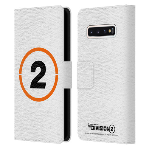 Tom Clancy's The Division 2 Logo Art Ring 2 Leather Book Wallet Case Cover For Samsung Galaxy S10