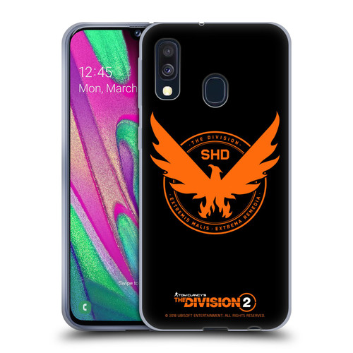 Tom Clancy's The Division 2 Logo Art Phoenix Soft Gel Case for Samsung Galaxy A40 (2019)