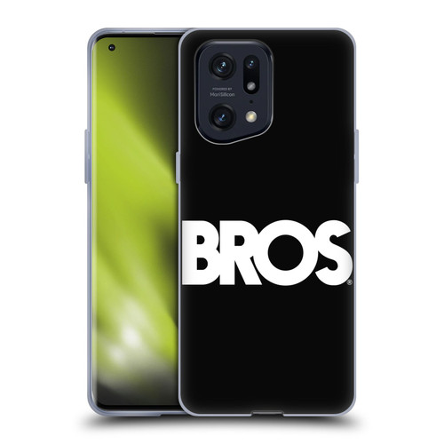 BROS Logo Art Text Soft Gel Case for OPPO Find X5 Pro