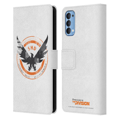 Tom Clancy's The Division Key Art Logo White Leather Book Wallet Case Cover For OPPO Reno 4 5G