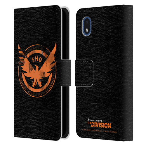 Tom Clancy's The Division Key Art Logo Black Leather Book Wallet Case Cover For Samsung Galaxy A01 Core (2020)