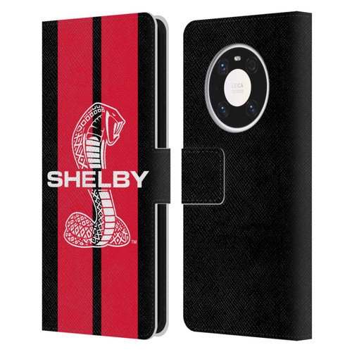 Shelby Car Graphics Red Leather Book Wallet Case Cover For Huawei Mate 40 Pro 5G