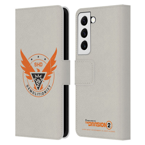 Tom Clancy's The Division 2 Logo Art Demolitionist Leather Book Wallet Case Cover For Samsung Galaxy S22 5G