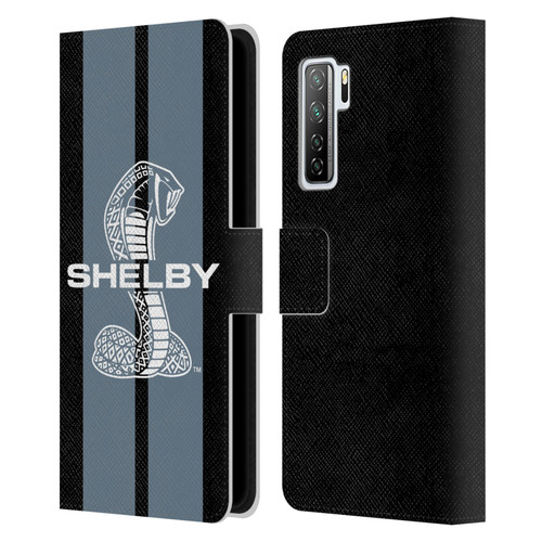 Shelby Car Graphics Gray Leather Book Wallet Case Cover For Huawei Nova 7 SE/P40 Lite 5G