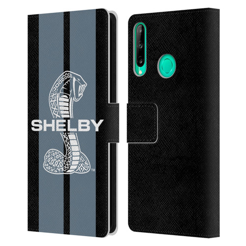 Shelby Car Graphics Gray Leather Book Wallet Case Cover For Huawei P40 lite E