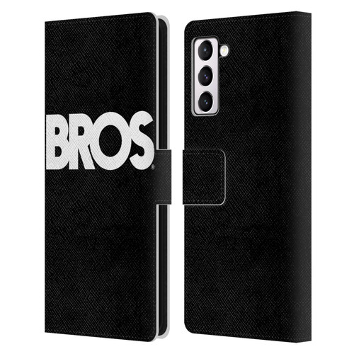 BROS Logo Art Text Leather Book Wallet Case Cover For Samsung Galaxy S21+ 5G