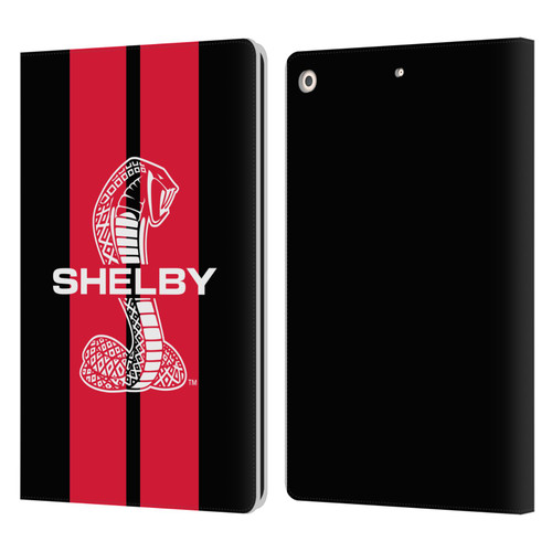 Shelby Car Graphics Red Leather Book Wallet Case Cover For Apple iPad 10.2 2019/2020/2021