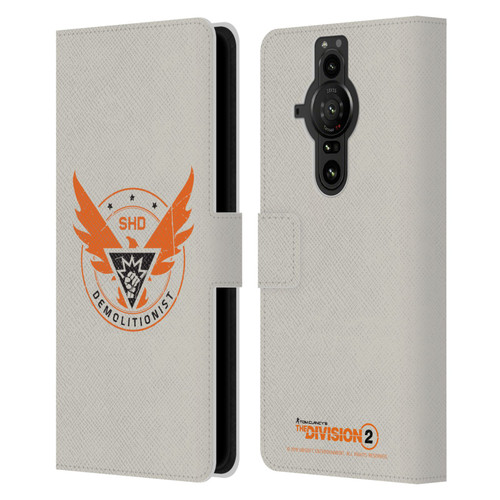 Tom Clancy's The Division 2 Logo Art Demolitionist Leather Book Wallet Case Cover For Sony Xperia Pro-I