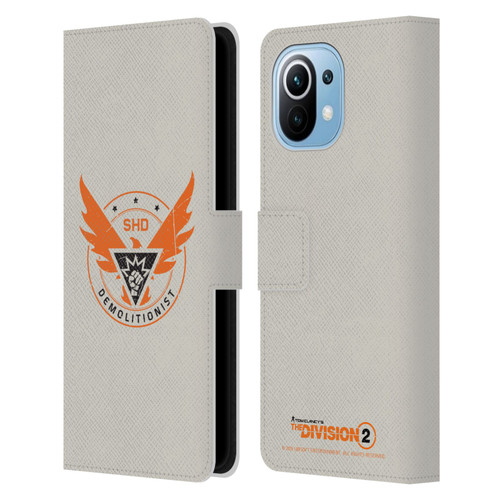 Tom Clancy's The Division 2 Logo Art Demolitionist Leather Book Wallet Case Cover For Xiaomi Mi 11