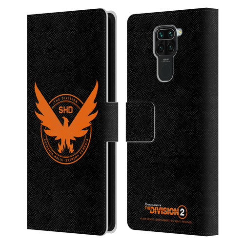 Tom Clancy's The Division 2 Logo Art Phoenix Leather Book Wallet Case Cover For Xiaomi Redmi Note 9 / Redmi 10X 4G