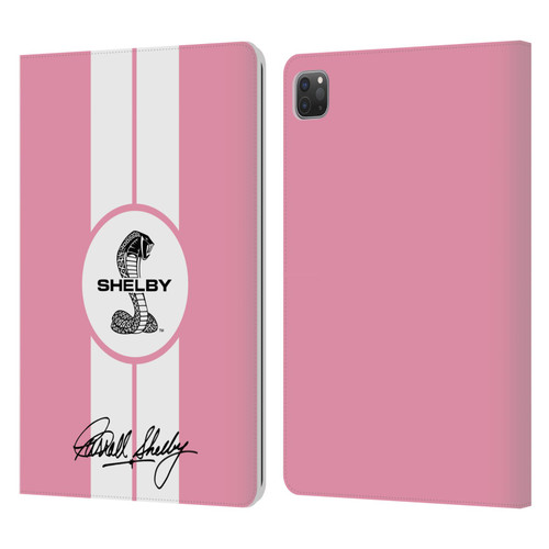 Shelby Car Graphics 1965 427 S/C Pink Leather Book Wallet Case Cover For Apple iPad Pro 11 2020 / 2021 / 2022