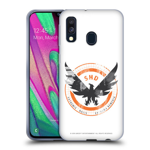 Tom Clancy's The Division Key Art Logo White Soft Gel Case for Samsung Galaxy A40 (2019)