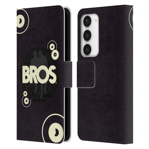 BROS Logo Art Retro Leather Book Wallet Case Cover For Samsung Galaxy S23 5G