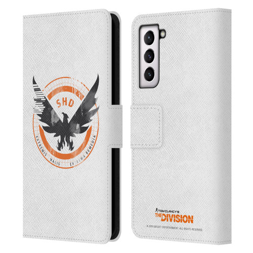Tom Clancy's The Division Key Art Logo White Leather Book Wallet Case Cover For Samsung Galaxy S21 5G