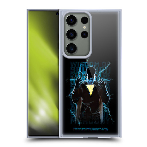 Shazam! 2019 Movie Character Art Lightning Typography Soft Gel Case for Samsung Galaxy S23 Ultra 5G