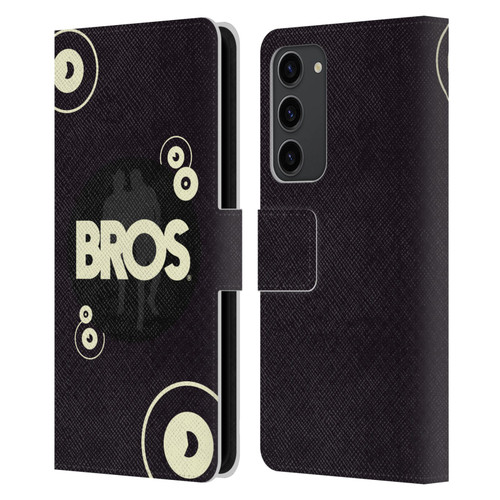 BROS Logo Art Retro Leather Book Wallet Case Cover For Samsung Galaxy S23+ 5G