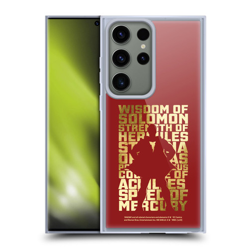 Shazam! 2019 Movie Character Art Typography Soft Gel Case for Samsung Galaxy S23 Ultra 5G
