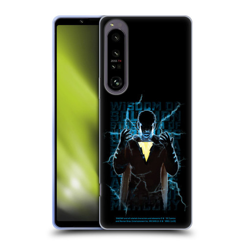 Shazam! 2019 Movie Character Art Lightning Typography Soft Gel Case for Sony Xperia 1 IV