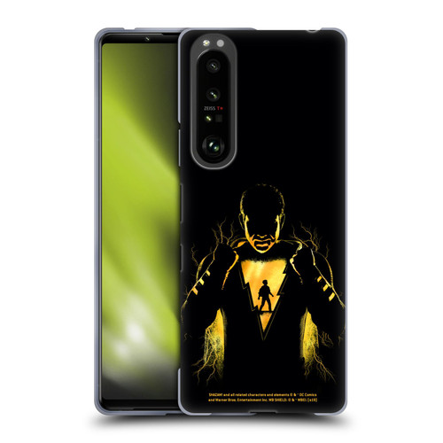 Shazam! 2019 Movie Character Art Lightning Silhouette Soft Gel Case for Sony Xperia 1 III