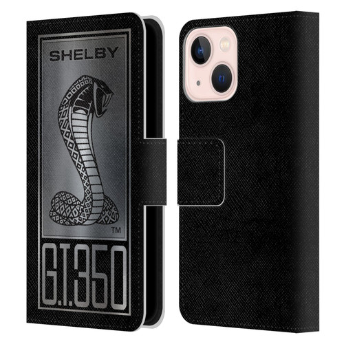 Shelby Car Graphics GT350 Leather Book Wallet Case Cover For Apple iPhone 13 Mini
