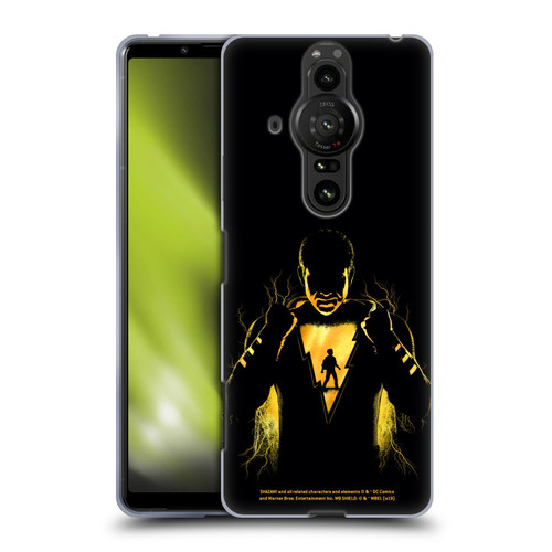 Shazam! 2019 Movie Character Art Lightning Silhouette Soft Gel Case for Sony Xperia Pro-I