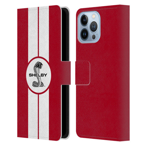 Shelby Car Graphics 1965 427 S/C Red Leather Book Wallet Case Cover For Apple iPhone 13 Pro Max