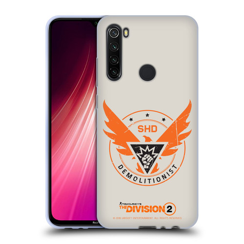Tom Clancy's The Division 2 Logo Art Demolitionist Soft Gel Case for Xiaomi Redmi Note 8T