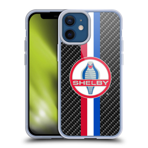 Shelby Logos Carbon Fiber Soft Gel Case for Apple iPhone 12 Mini