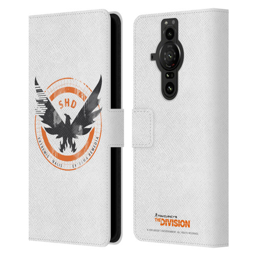 Tom Clancy's The Division Key Art Logo White Leather Book Wallet Case Cover For Sony Xperia Pro-I