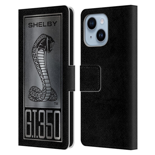 Shelby Car Graphics GT350 Leather Book Wallet Case Cover For Apple iPhone 14 Plus