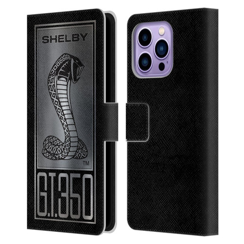 Shelby Car Graphics GT350 Leather Book Wallet Case Cover For Apple iPhone 14 Pro Max