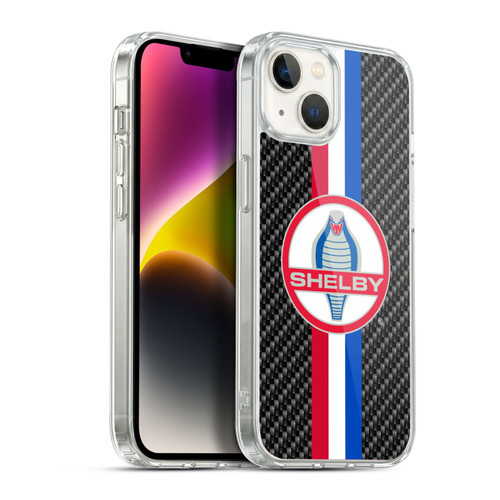 Shelby Logos Carbon Fiber Soft Gel Case for Apple iPhone 14 Plus