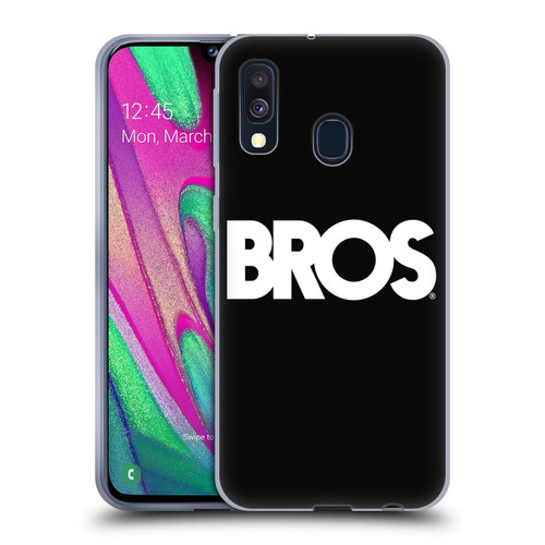 BROS Logo Art Text Soft Gel Case for Samsung Galaxy A40 (2019)