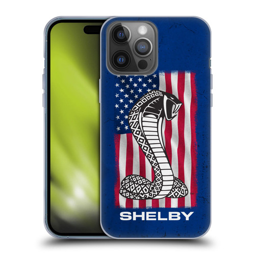 Shelby Logos American Flag Soft Gel Case for Apple iPhone 14 Pro Max