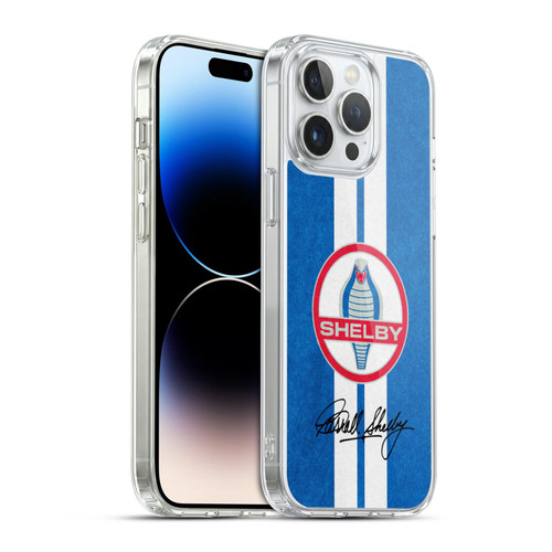 Shelby Logos Distressed Blue Soft Gel Case for Apple iPhone 14 Pro Max