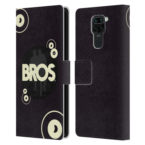 BROS Logo Art Retro Leather Book Wallet Case Cover For Xiaomi Redmi Note 9 / Redmi 10X 4G