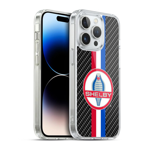 Shelby Logos Carbon Fiber Soft Gel Case for Apple iPhone 14 Pro
