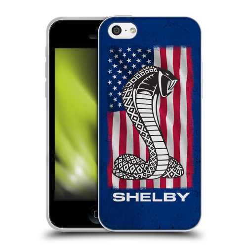 Shelby Logos American Flag Soft Gel Case for Apple iPhone 5c