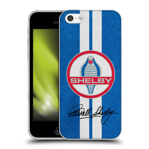 Shelby Logos Distressed Blue Soft Gel Case for Apple iPhone 5c