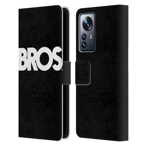 BROS Logo Art Text Leather Book Wallet Case Cover For Xiaomi 12 Pro