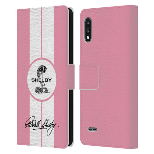 Shelby Car Graphics 1965 427 S/C Pink Leather Book Wallet Case Cover For LG K22