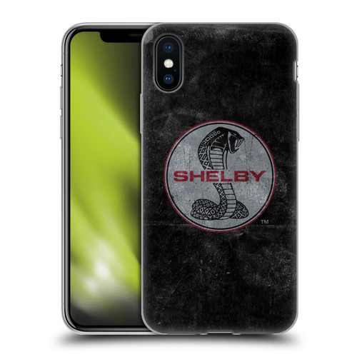 Shelby Logos Distressed Black Soft Gel Case for Apple iPhone X / iPhone XS