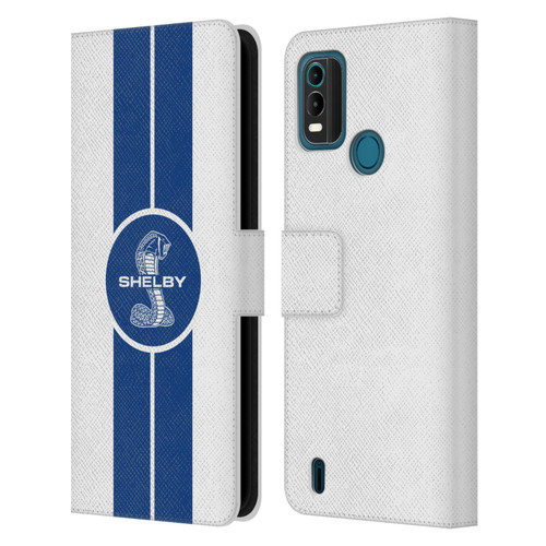 Shelby Car Graphics 1965 427 S/C White Leather Book Wallet Case Cover For Nokia G11 Plus