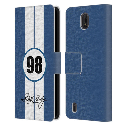 Shelby Car Graphics 1965 427 S/C Blue Leather Book Wallet Case Cover For Nokia C01 Plus/C1 2nd Edition
