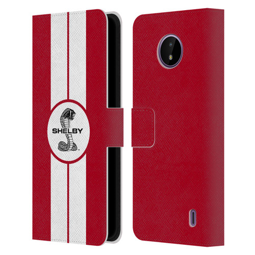 Shelby Car Graphics 1965 427 S/C Red Leather Book Wallet Case Cover For Nokia C10 / C20