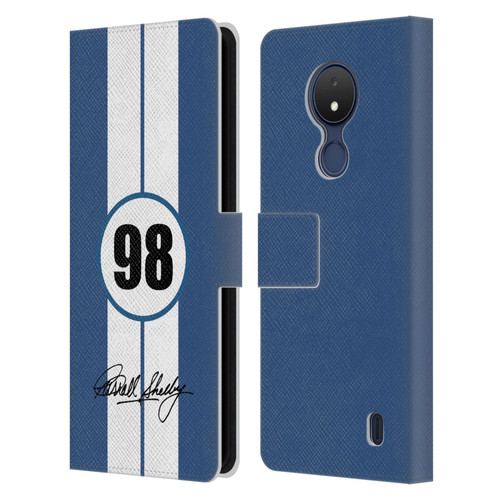 Shelby Car Graphics 1965 427 S/C Blue Leather Book Wallet Case Cover For Nokia C21
